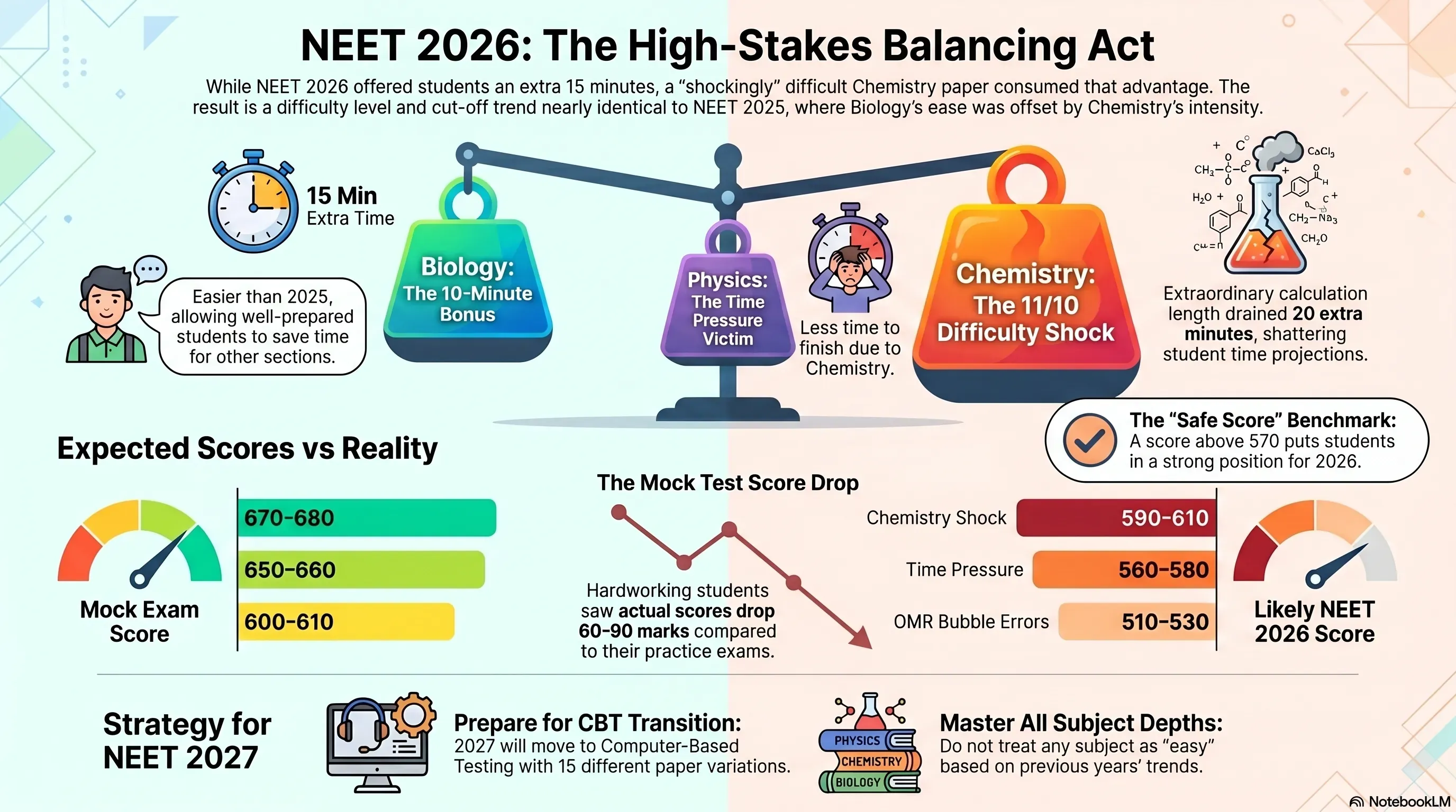 NEET 2026 Paper Analysis: Cut Off, Safe Score & Subject Difficulty