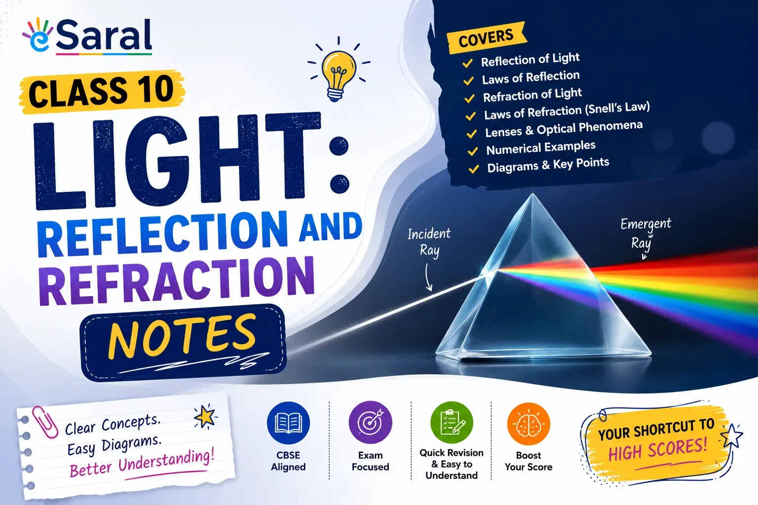 Class 10 Light: Reflection and Refraction  Notes | Class 10 Science