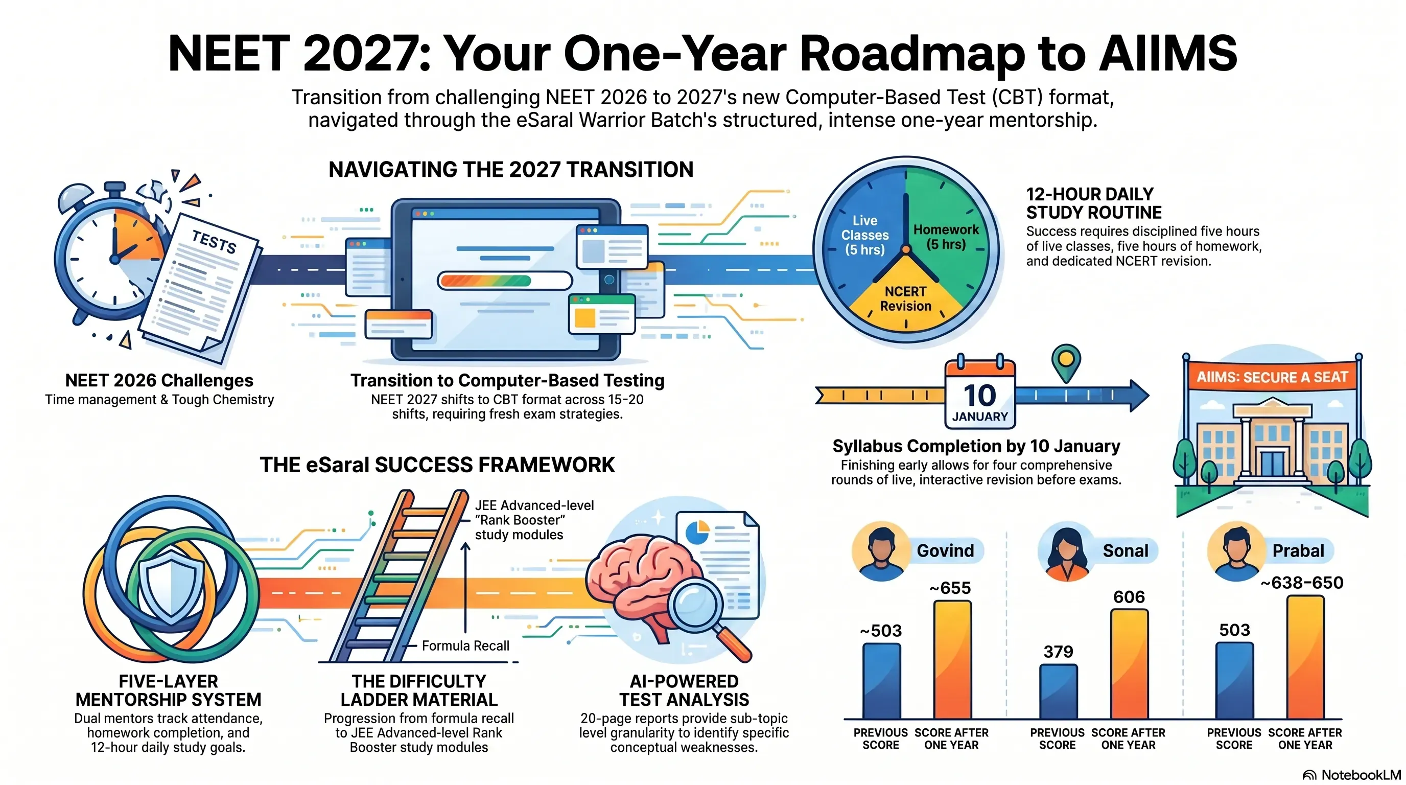 eSaral NEET Dropper Batch 2027: One-Year AIIMS Roadmap