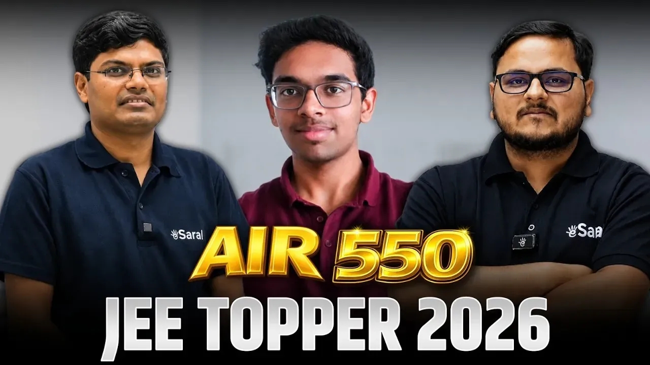 Ashwabh, eSaral JEE student, who secured AIR 550 in JEE Advanced and received IIT Madras Electrical Engineering