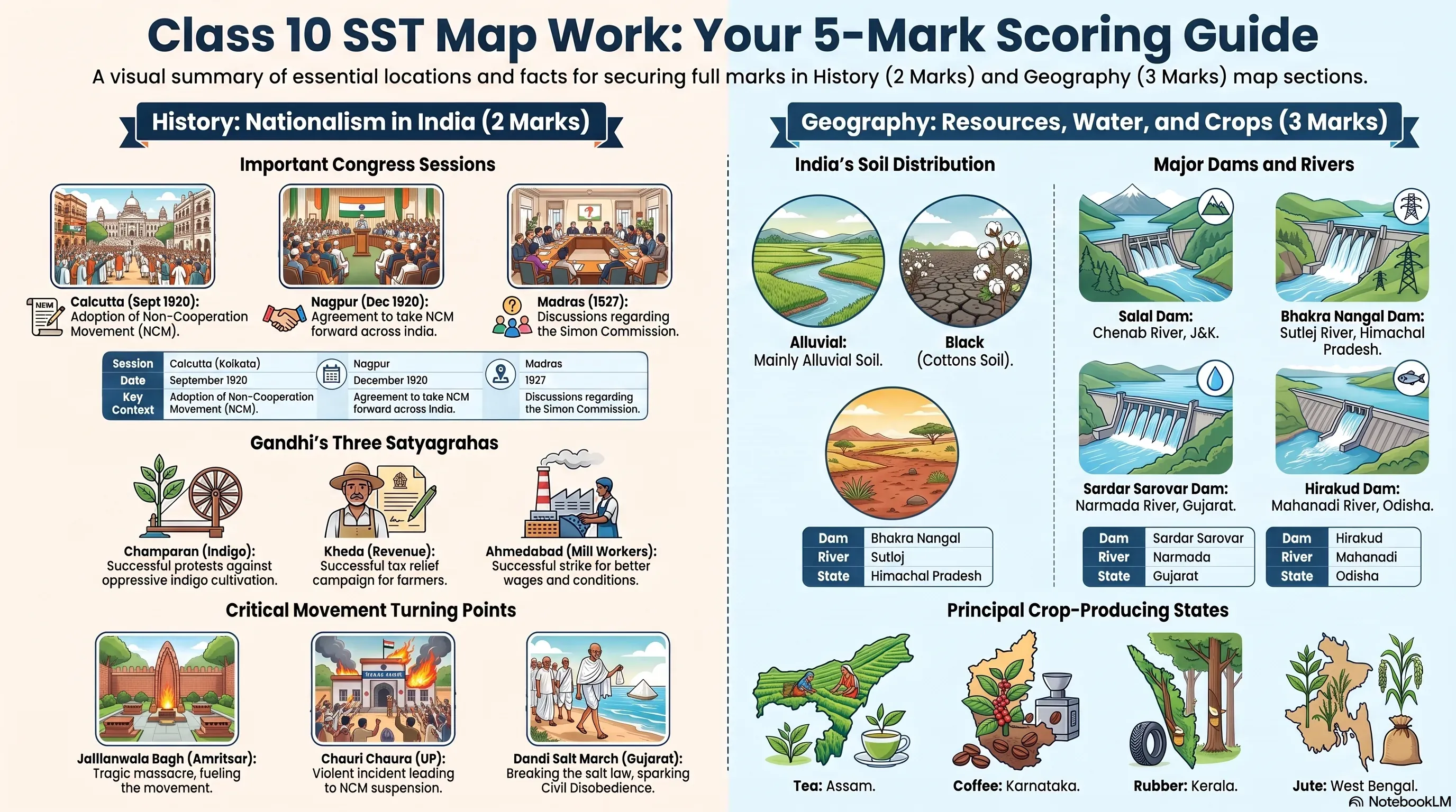 Class 10 SST Map Work Notes: History & Geography | eSaral